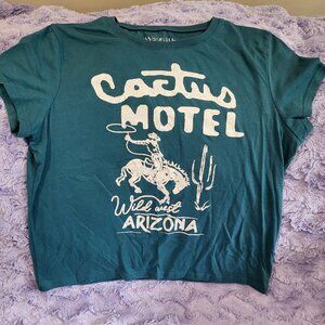 Cowboy Themed Teal Top